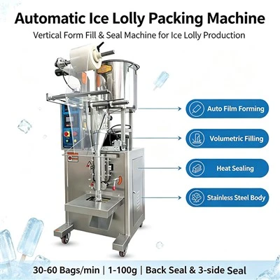 Empaquetadora automática de polos de hielo