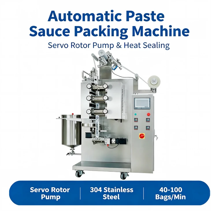 Máquina envasadora de pasta líquida para salsa