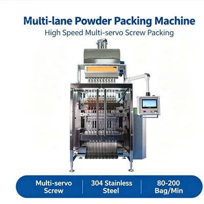 Máquina envasadora automática de múltiples carriles